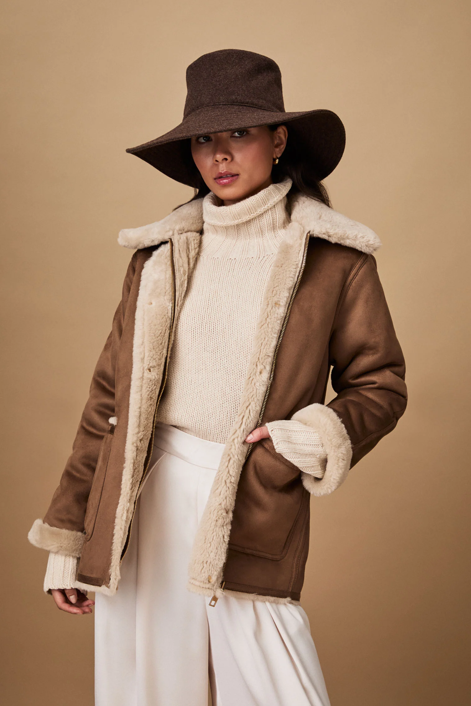 Evelyn Brown Rain Hat - Image 3