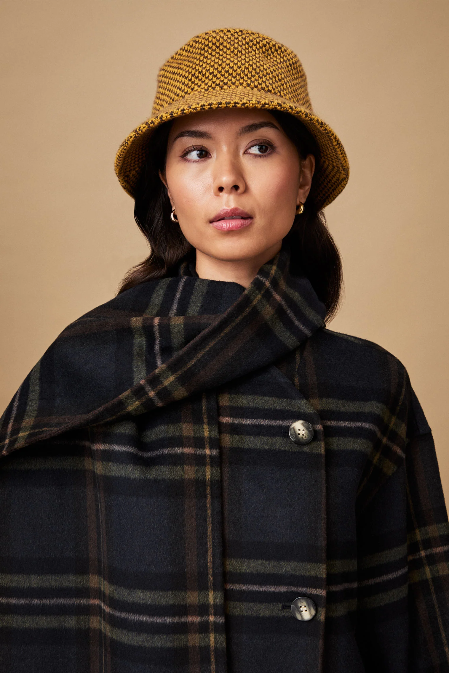 Cleo Yellow Cashmere Bucket Hat - Image 2
