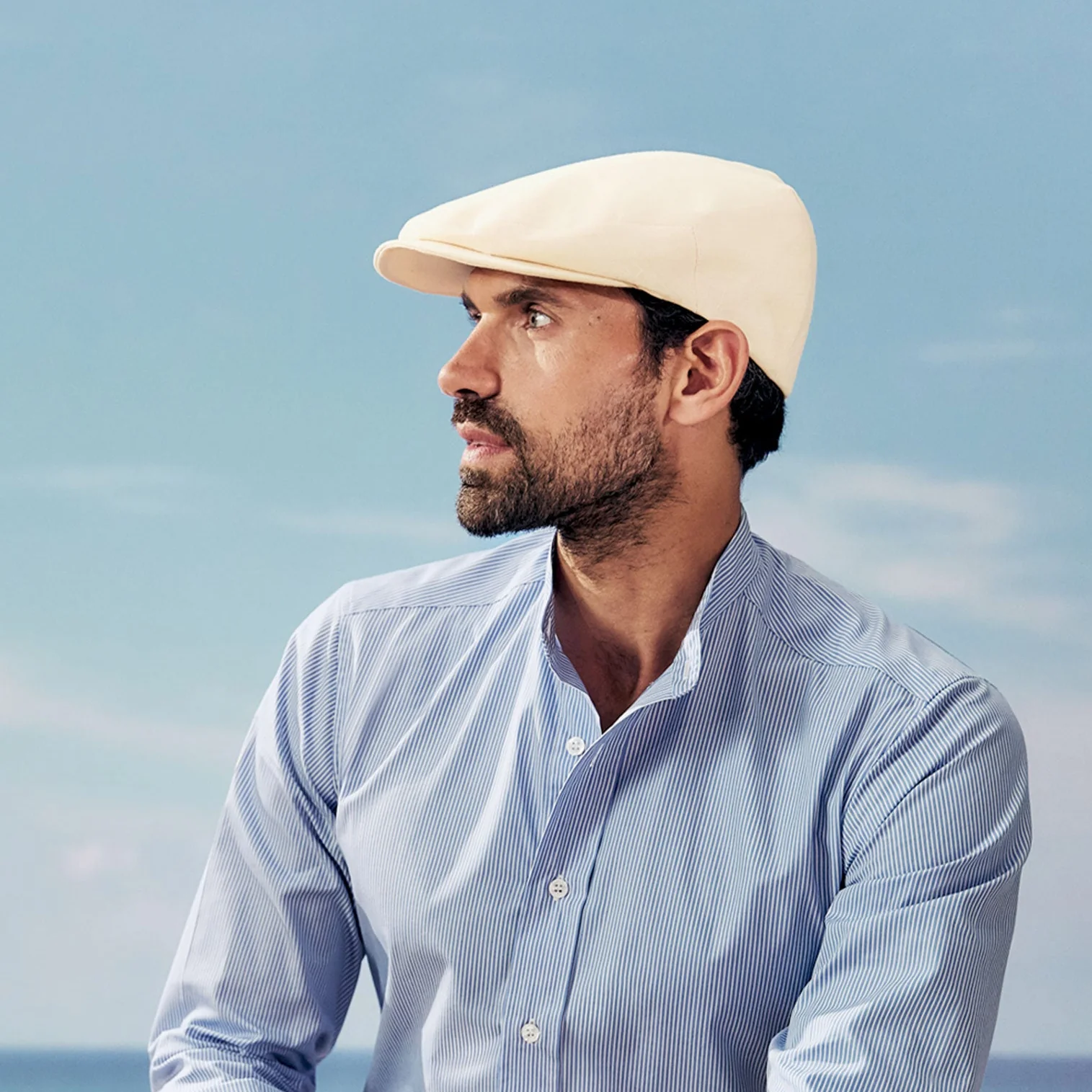 Drifter Beige Flat Cap - Image 3