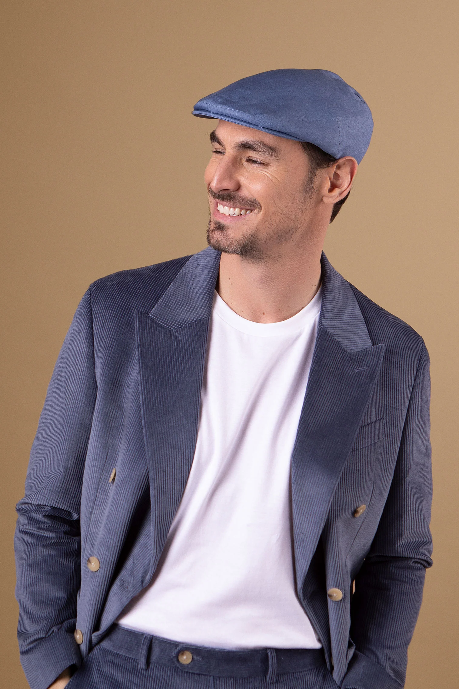 Gill Blue Flat Cap - Image 5