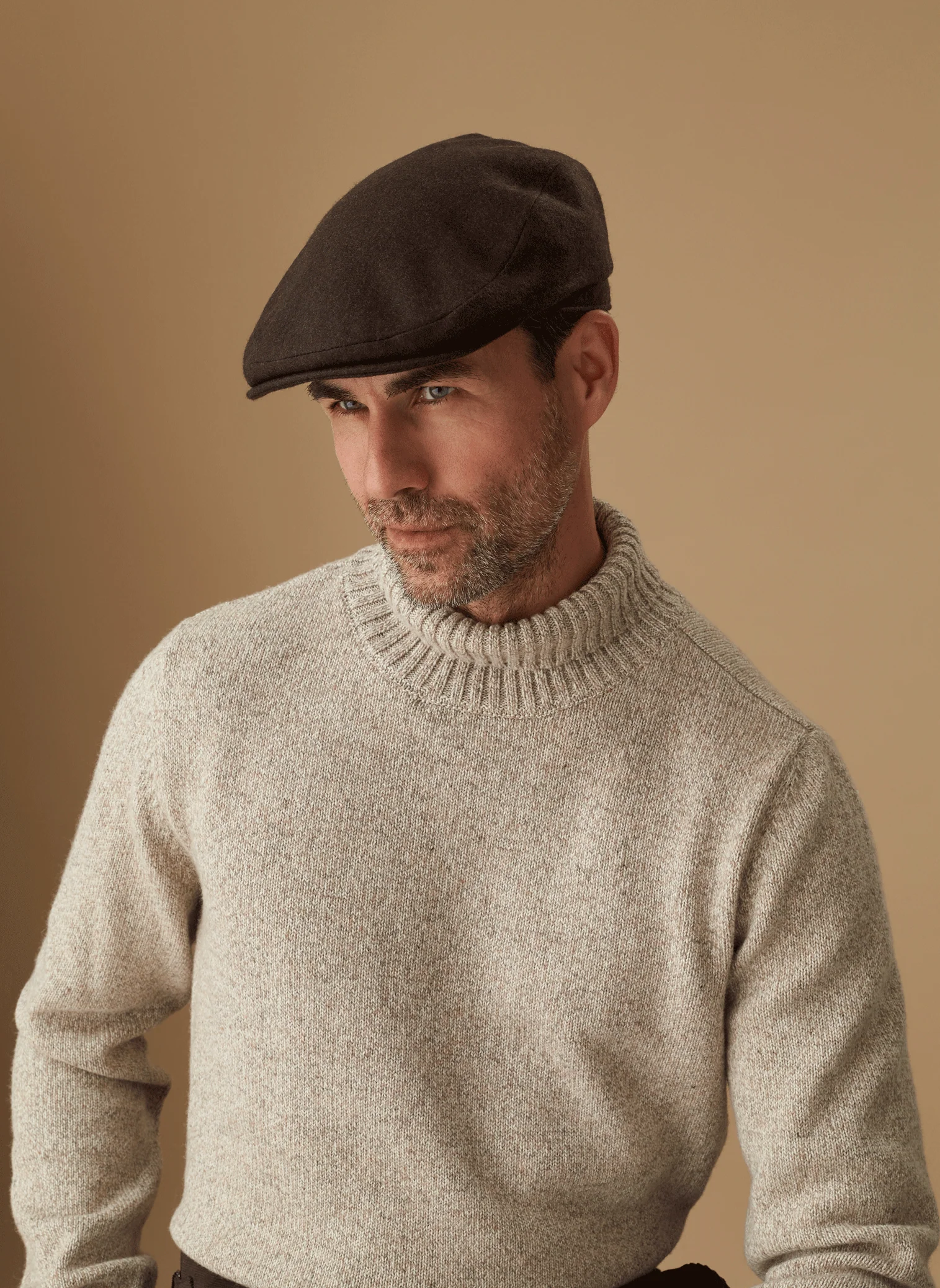 Grosvenor Dark Brown Flat Cap - Image 3