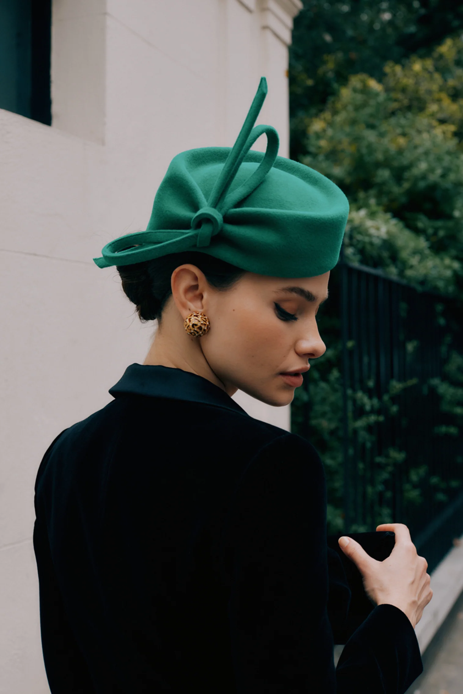 Mayfair Pillbox Hat Green & Pink - Image 2