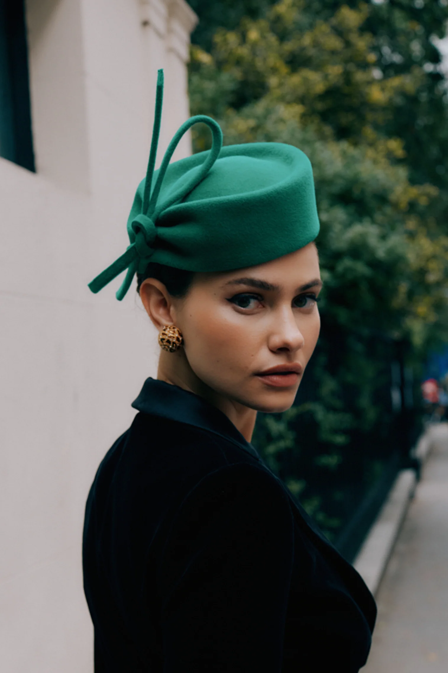 Mayfair Pillbox Hat Green & Pink - Image 4