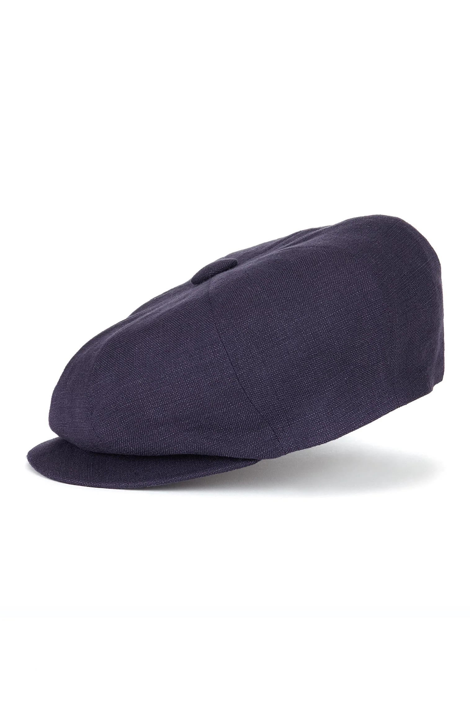 Navy Linen Muirfield Bakerboy Cap - Image 3
