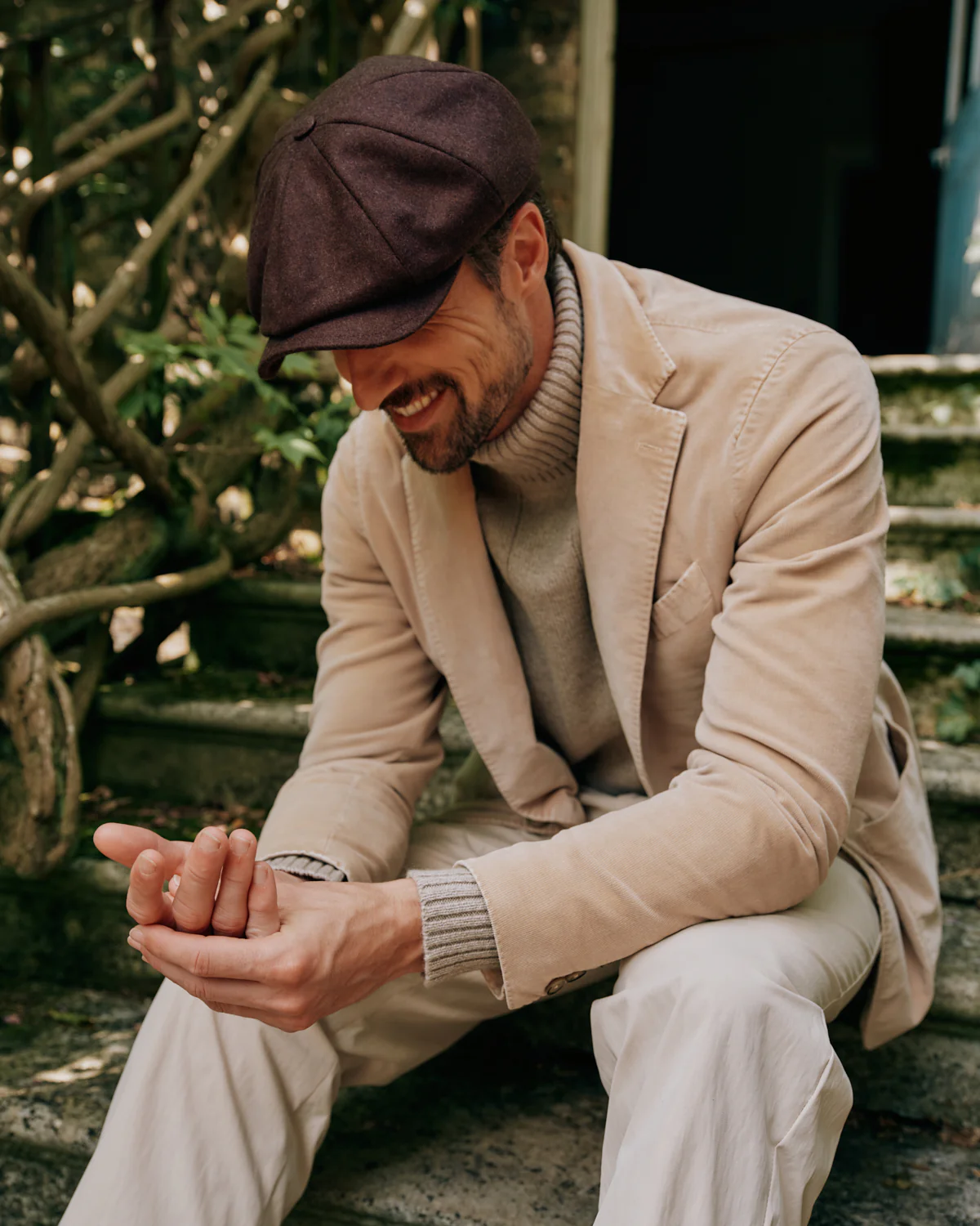 Dark Brown Newsboy Cap - Image 4