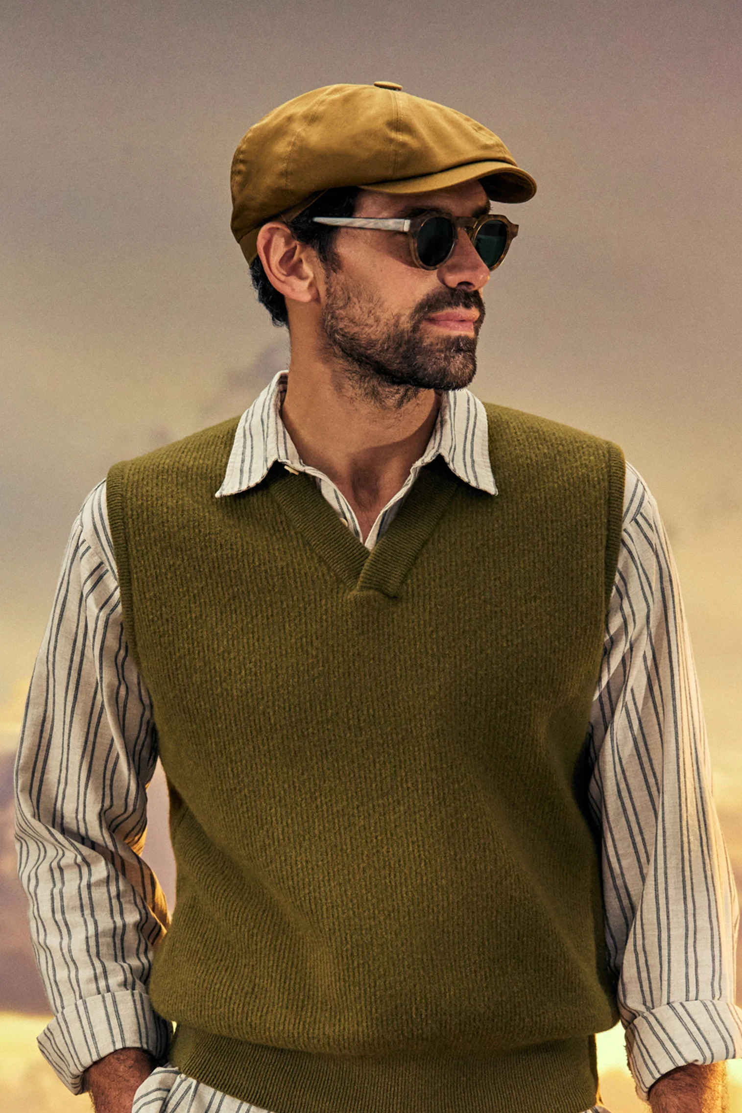 Nick Light Brown Bakerboy Cap - Image 2