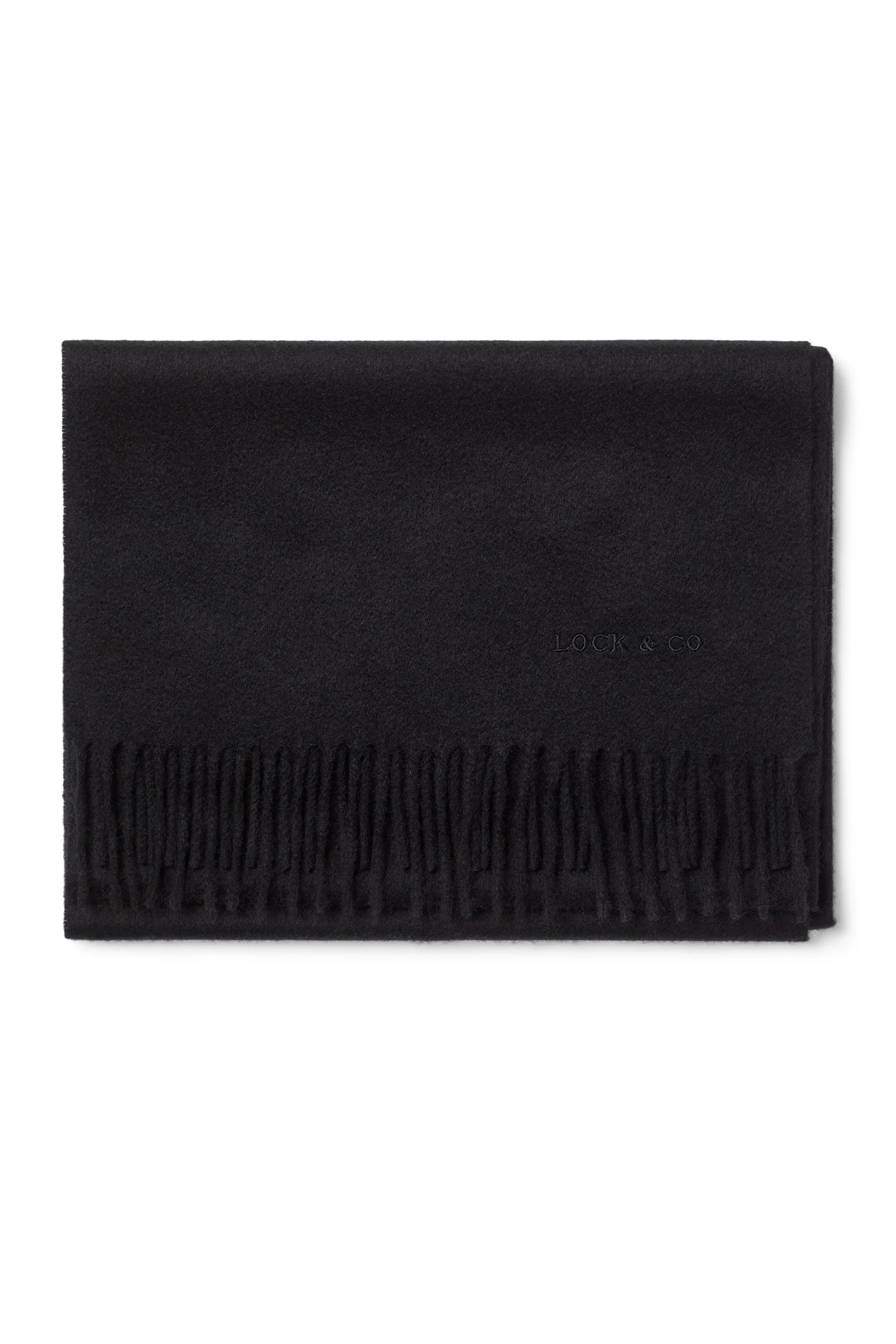 Plain Cashmere Black Scarf