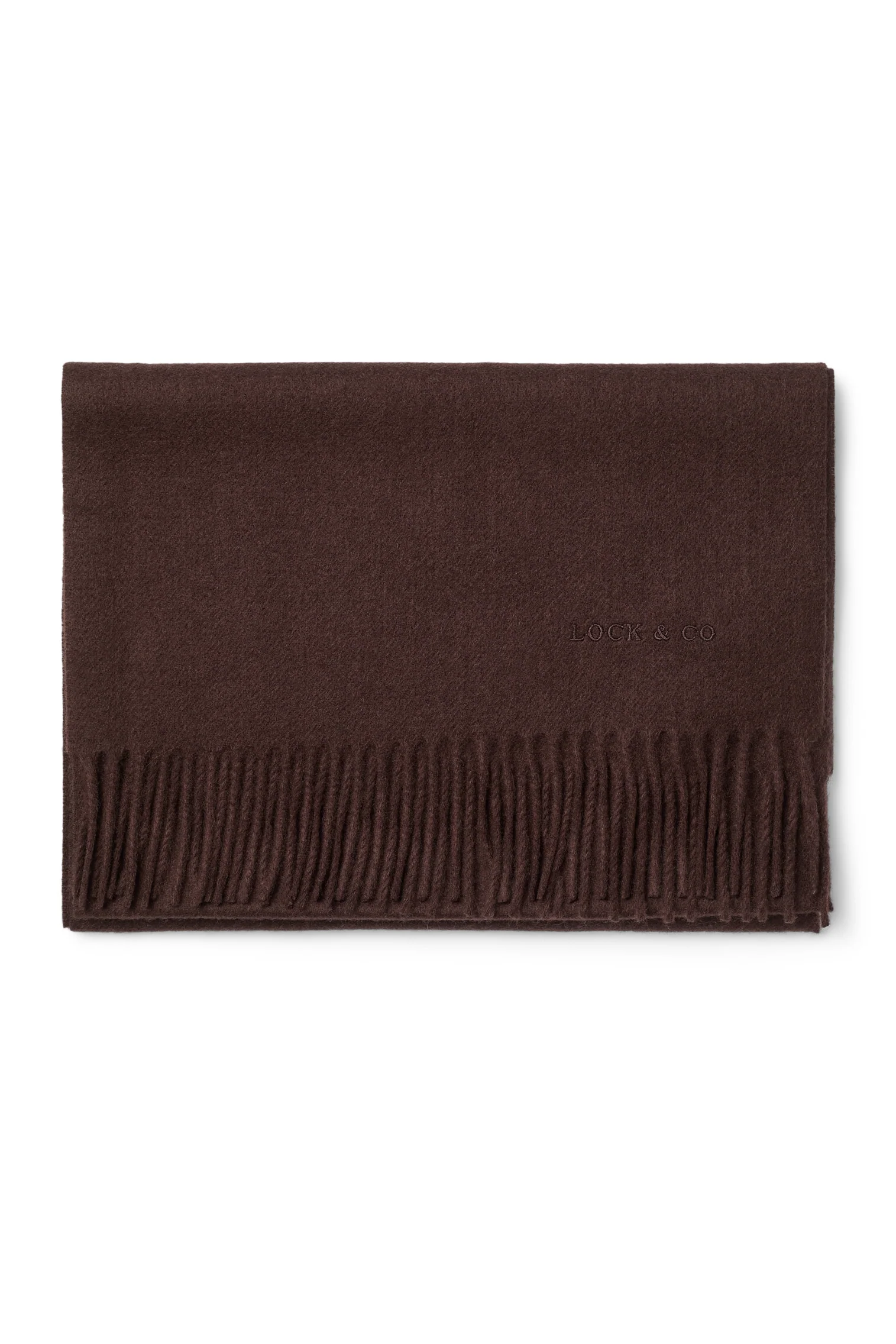 Plain Cashmere Dark Brown Scarf