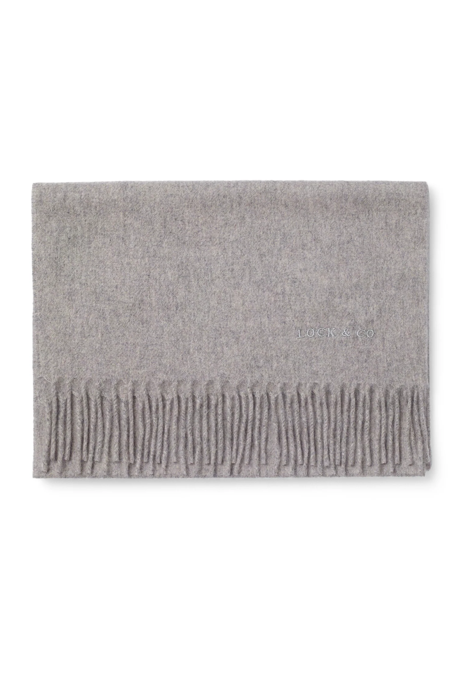 Plain Cashmere Light Grey Scarf