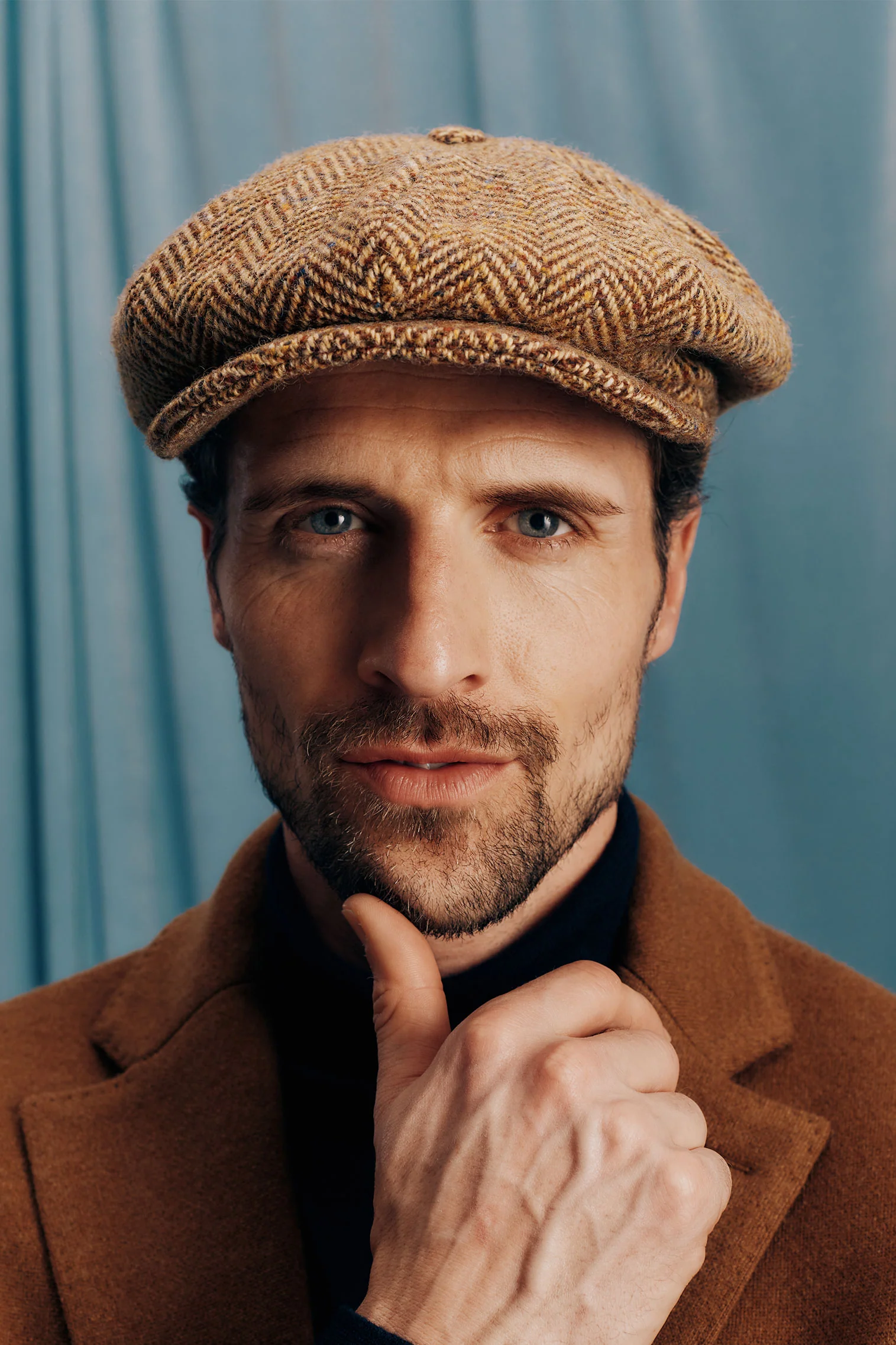 Tremelo Brown Herringbone Cap - Image 2