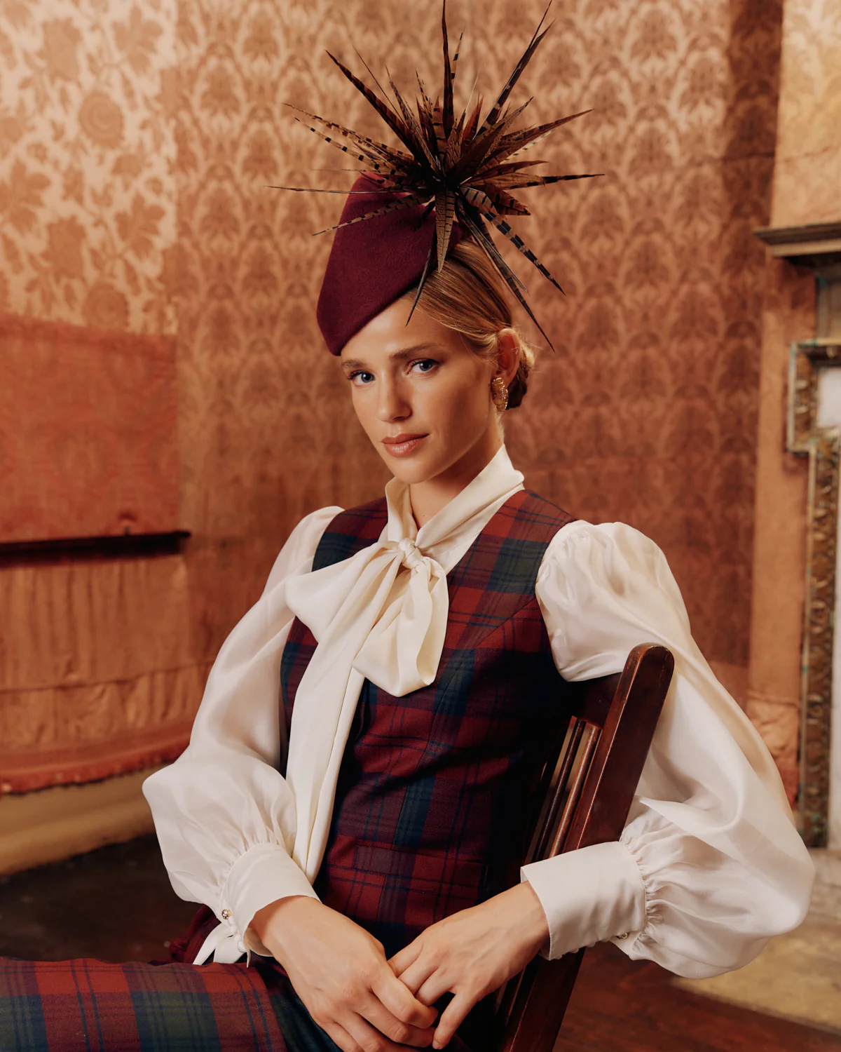 Winter's Tale Burgundy Percher Hat - Image 3